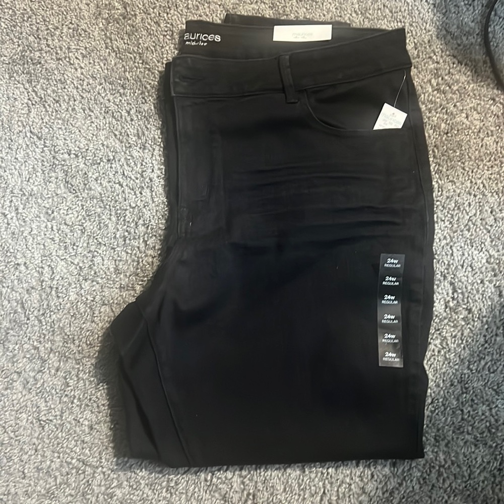 Maurice’s brand black mid-rise jeggings